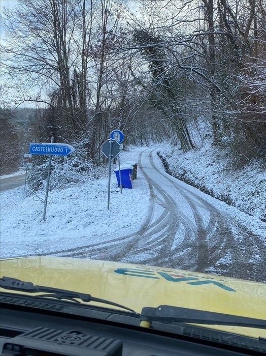 Neve a Rufina alta- frazioni di Pomino e dintorni(Turicchi  cigliano metamorli canipittoli Castiglioni)