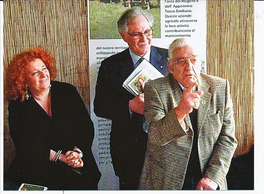 Adriano Borgioli con Luisanna Messeri, nota presentatrice cuoca della TV e il collega Mario Chiari.