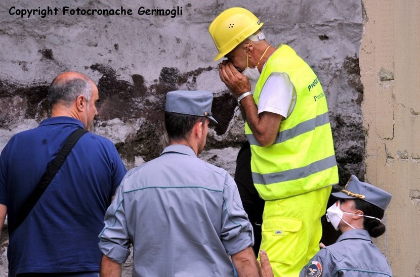 Paterno. I primi sopralluoghi in cava. Ormai anni fa