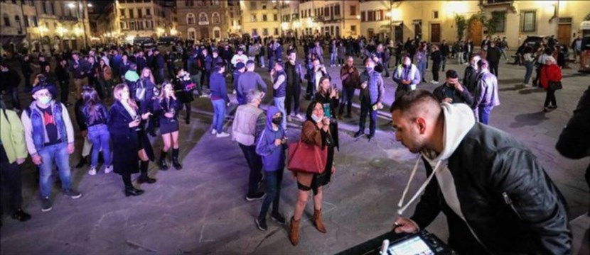 una fase della manifestazione di ieri