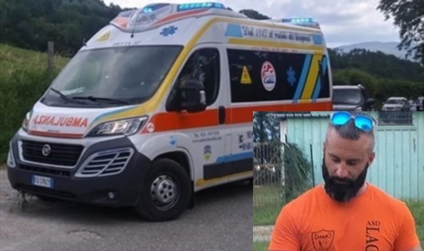 Stefano Milani e una ambulanza. Vani i tentativi di soccorso