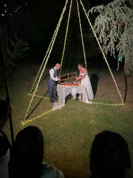 Il "taglio" della torta in stile "geppetto".