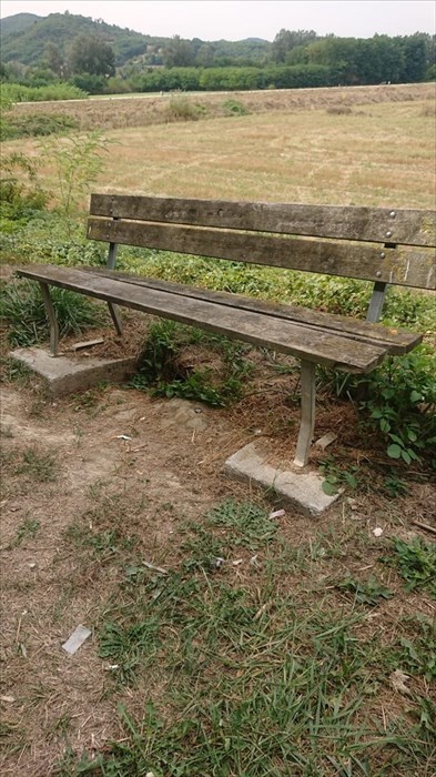 Le panchine in questione, alcune hanno ceduto altre sono ormai 'scalzate'