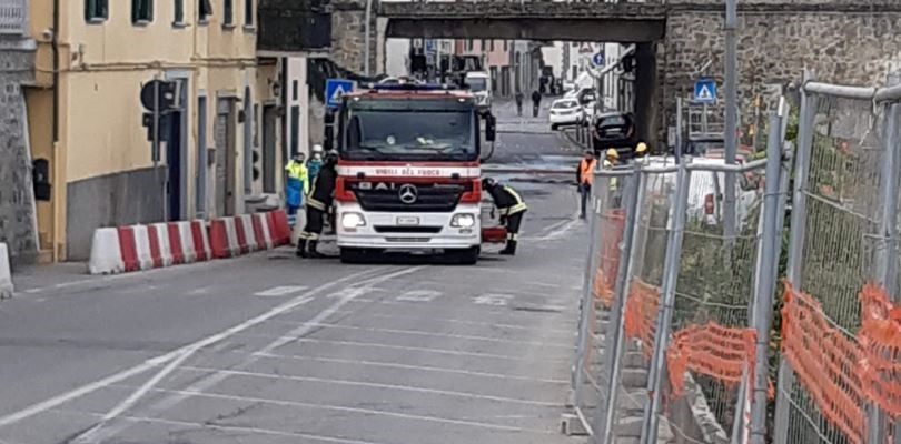 l'intervento dei Vigili del Fuoco