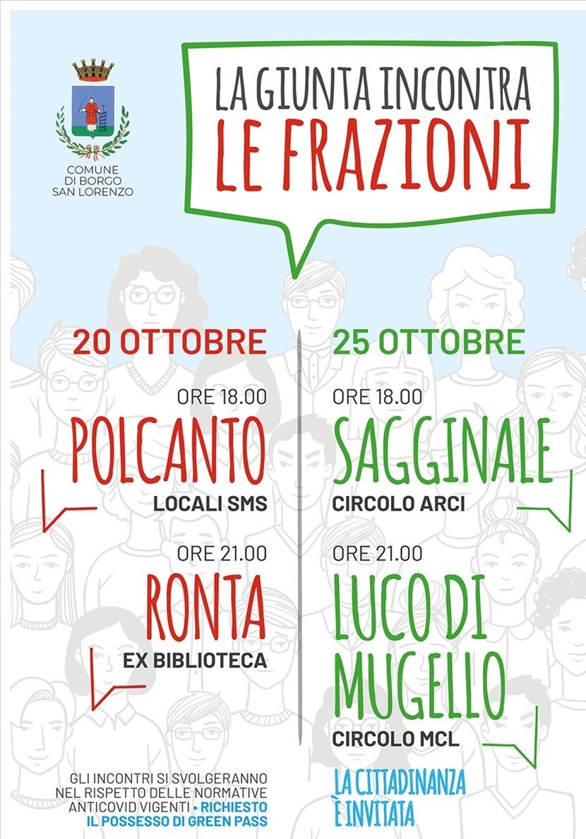 La Giunta incontra le frazioni