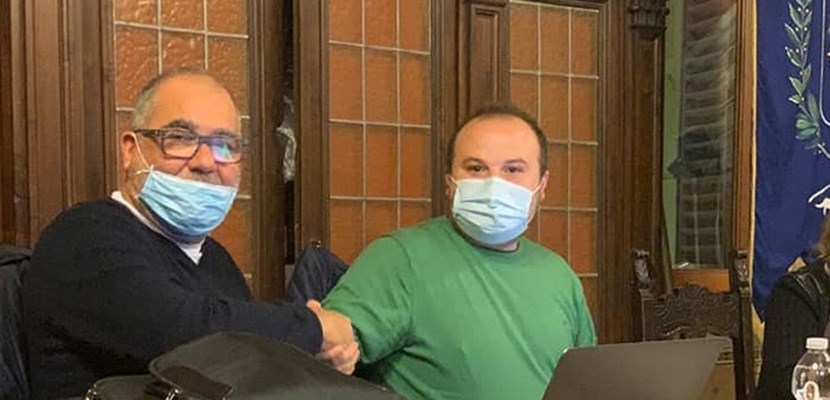 Da sinistra il sindaco Filippo Carlà Campa e Alessio Tricarico