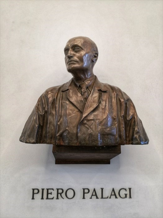 il busto dedicato a Palalgi presente nel presidio sanitario