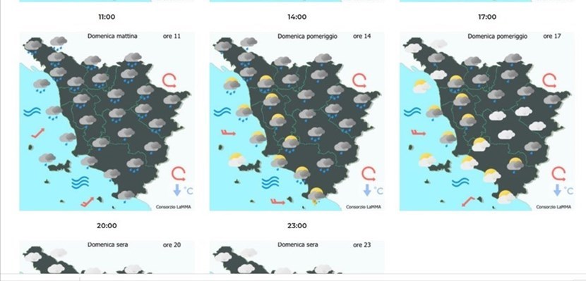 Ancora piogge domenica