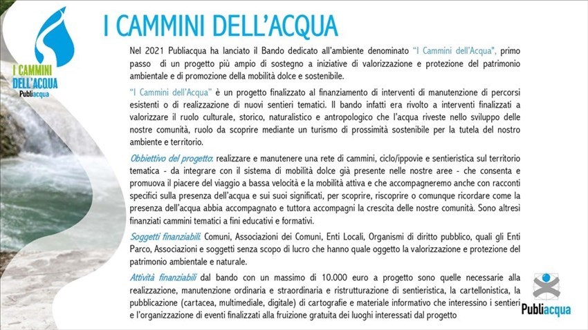 I cammini dell'acqua