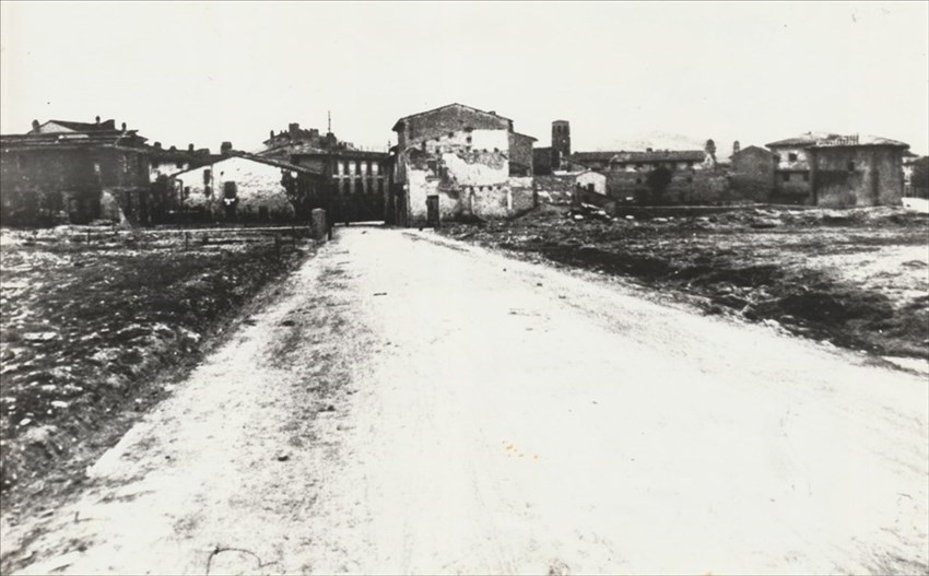 Via Giotto Ulivi completamente rasa al suolo.