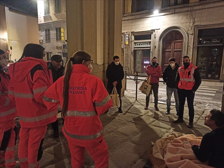 I volontari in azione per emergenza freddo