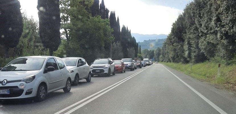 Coda sulla Variante di Pontassieve