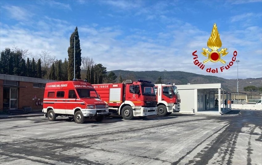 I pompieri del distaccamento di Barberino di Mugello