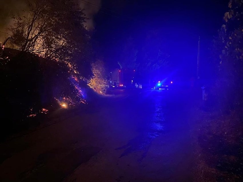 L’incendio nella zona di Rufina