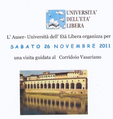 Visita guidata dell'Auser al Corridoio Vasariano.