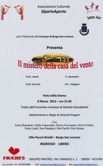 Borgo. 'Il Mistero della Casa nel Vento' a Villa Pecori