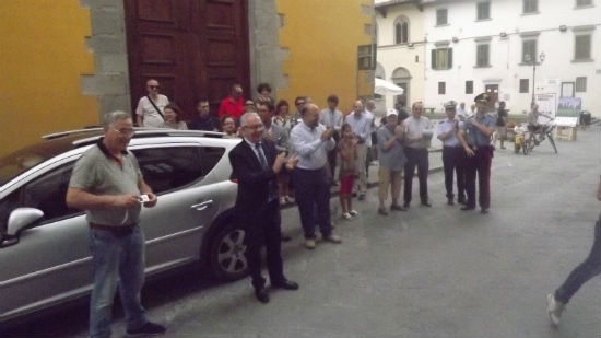 Un Bancomat nel centro storico di Scarperia. L'inaugurazione..