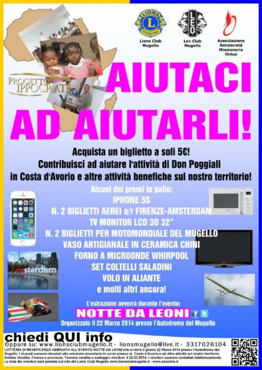 Mugello. Sabato 22 'Una notte da leoni'... per solidarietà. Info...