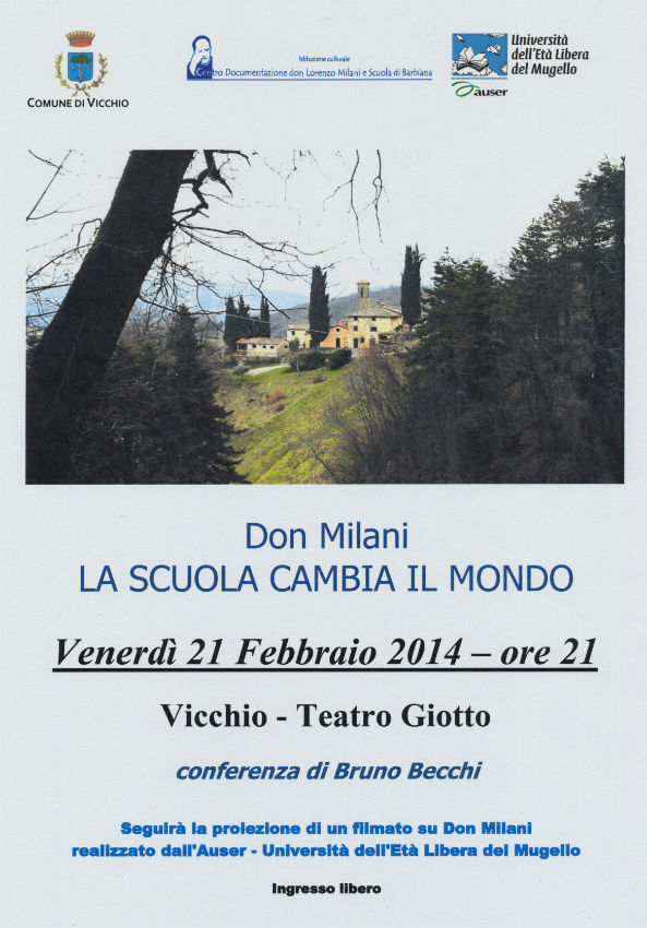Vicchio. Venerdì 21 conferenza su Don Lorenzo Milani