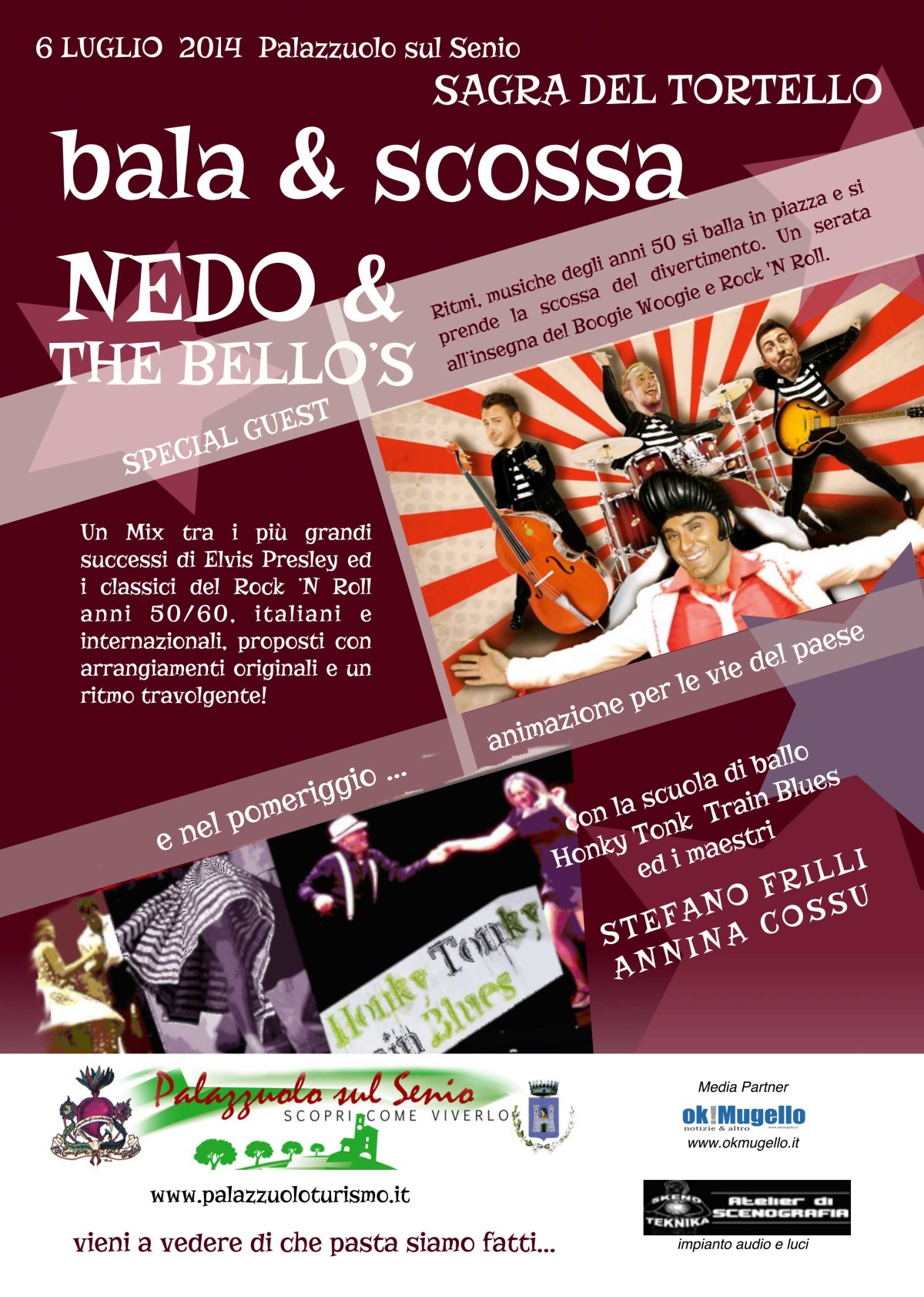 Palazzuolo. Domenica 6 luglio Tortelli & Rock 'N Roll. Info...