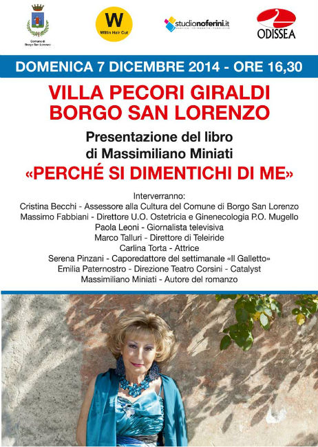 “Perche’ si dimentichi di Me” nuovo libro di Massimiliano Miniati