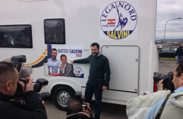 Salvini arriva a Barberino. Nessuna contestazione