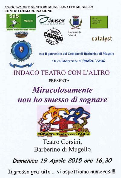 Indaco. Il teatro come integrazione. Domenica a Barberino