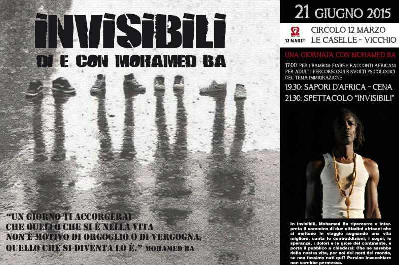 Invisibili. Mohamed Ba in scena a Vicchio
