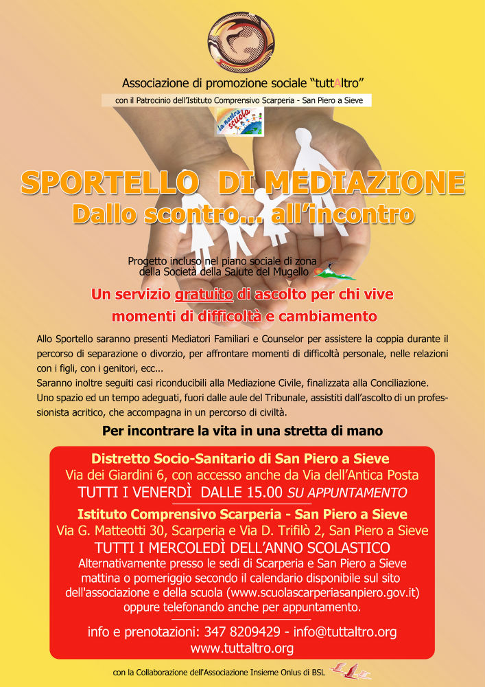 Uno sportello di mediazione per le scuole