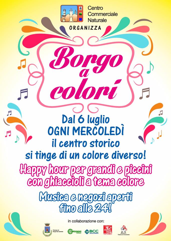 Borgo a Colori. Quattro mercoledì fra shopping e divertimento