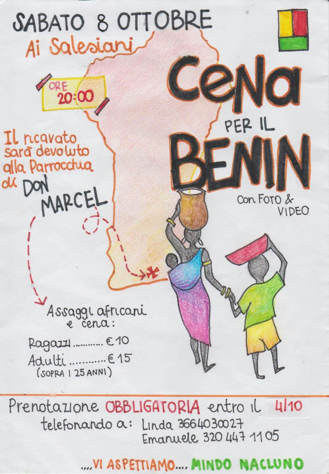 In attesa del convivio di beneficenza per Don Marcel nel Benin