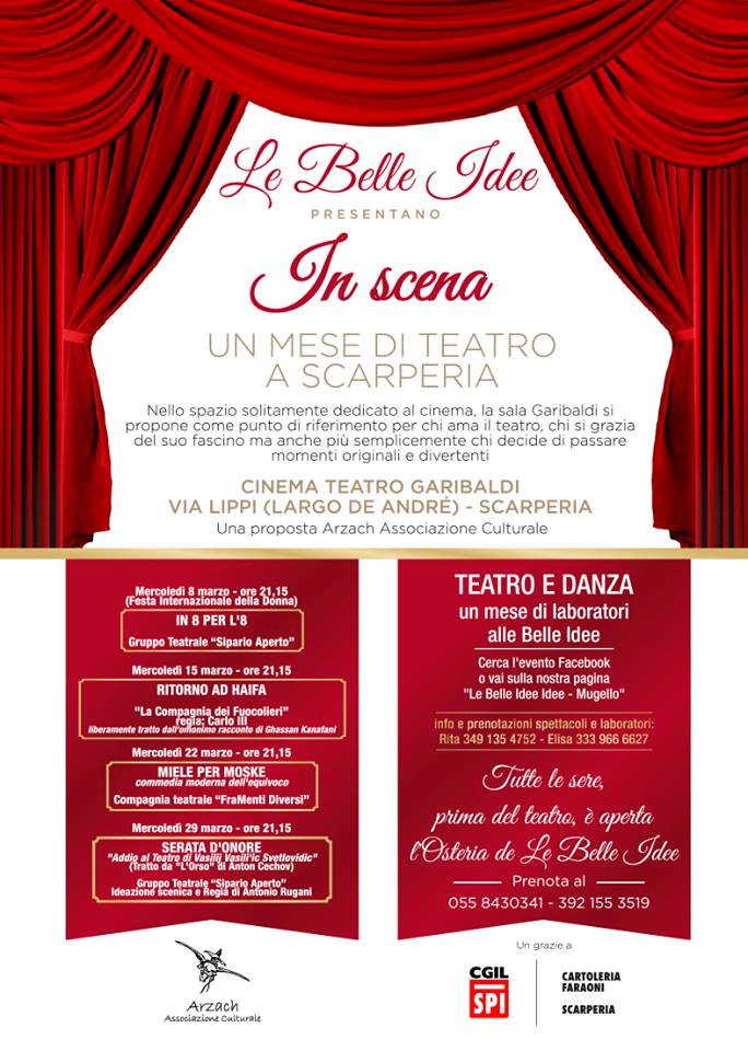 In Scena! Un mese ricco di eventi al Garibaldi di Scarperia. Tutte le info