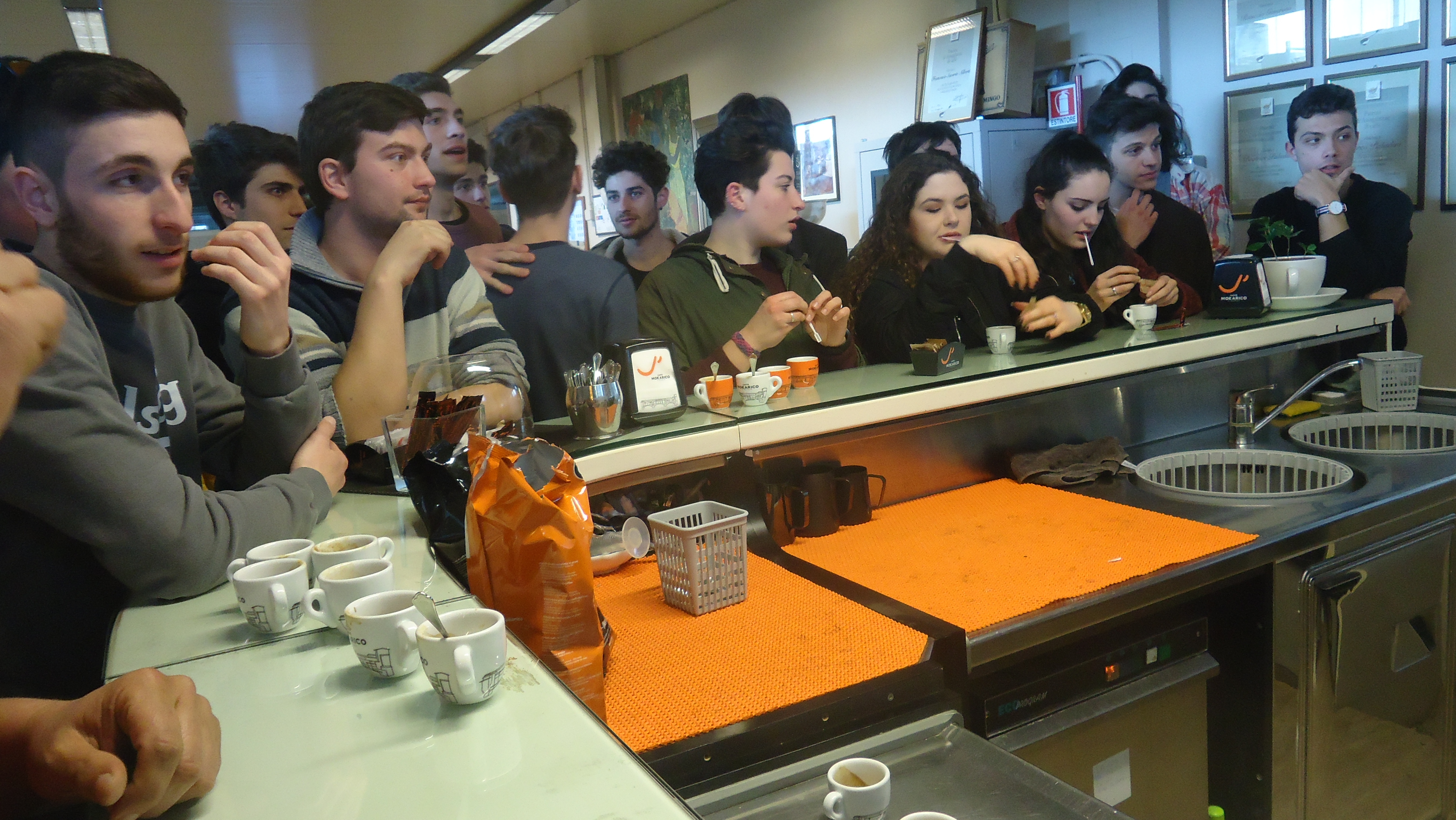 un momento della lezione sul caffè