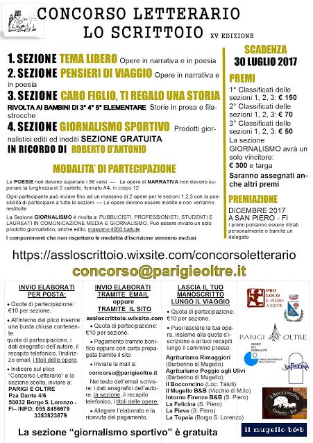 Concorso letterario Lo Scrittoio. Narrativa, viaggi e giornalismo, c'è tempo fino al 30 luglio