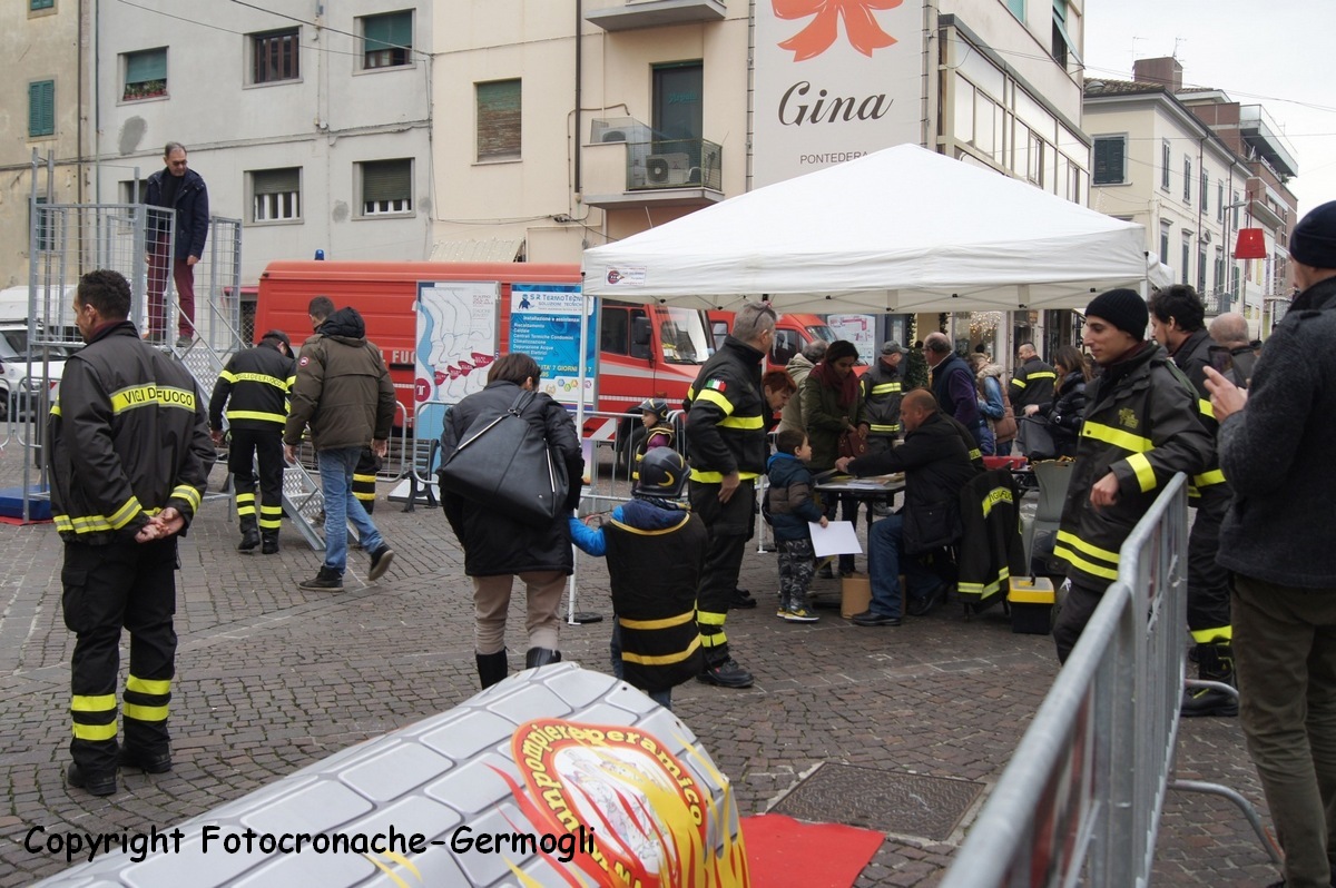 Festa di primavera a Marradi. Giochi con i pompieri e pranzo col Saffi