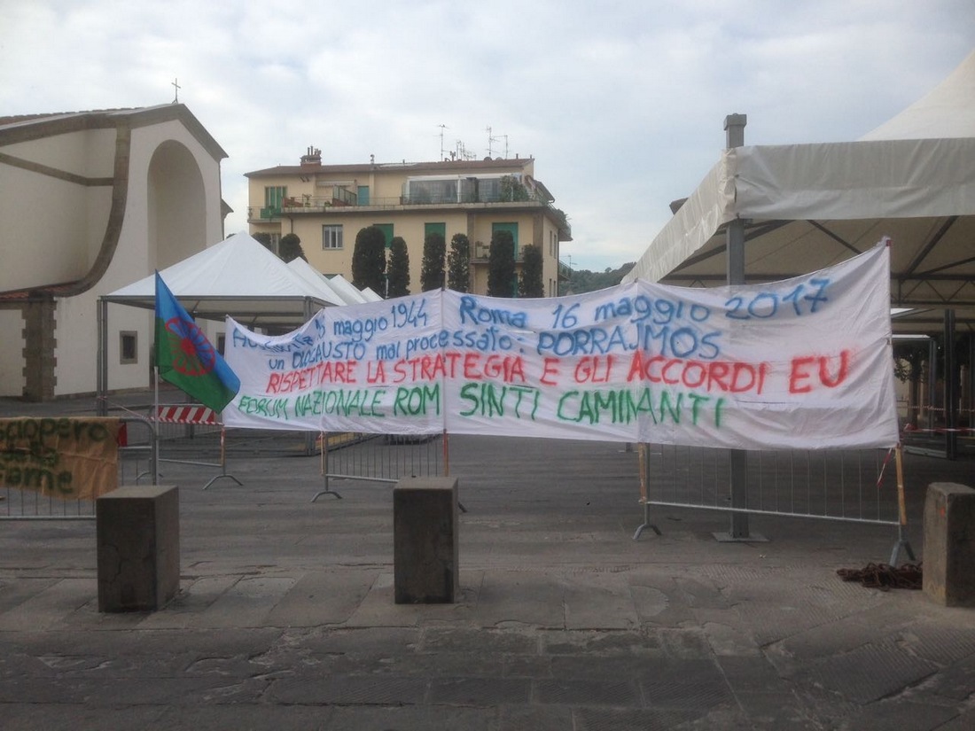 Sgombero Rom. Sciopero della fame in piazza a Pontassieve