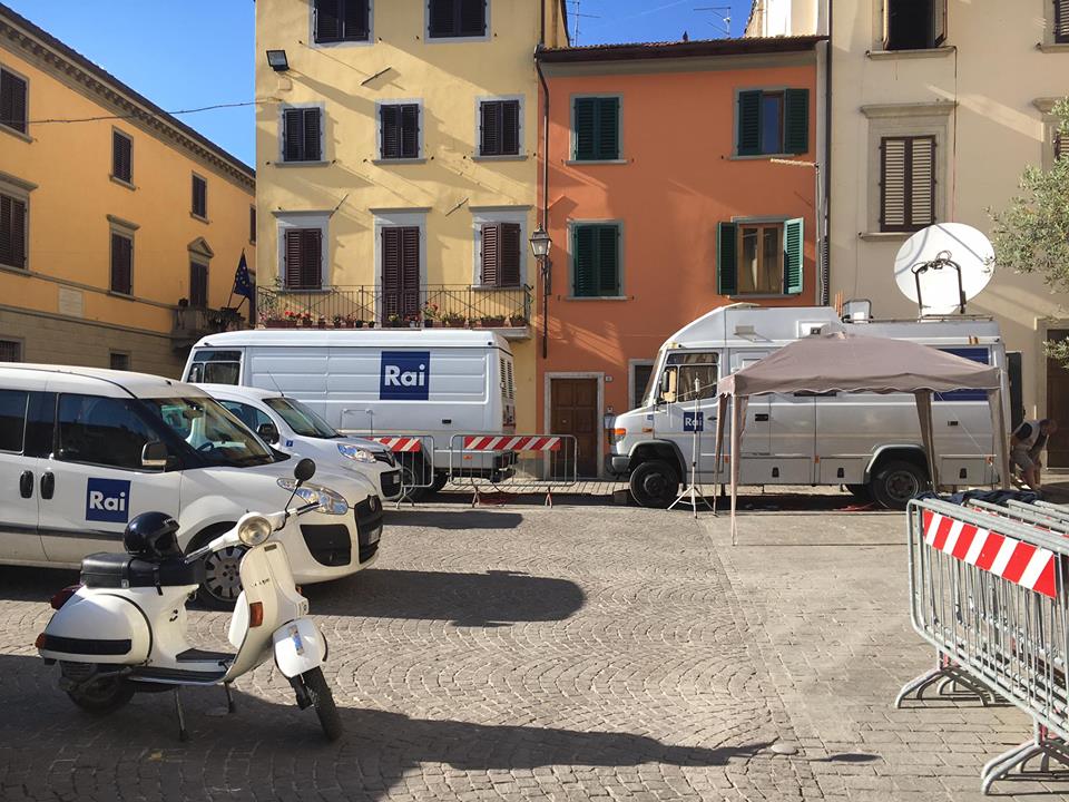 Il Papa a Vicchio. La Rai è già in Piazza Giotto