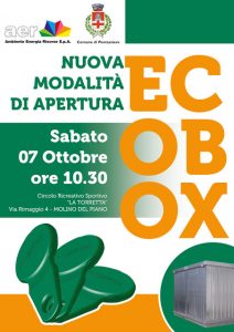 All'Eco-box di Molino del Piano si inaugura una nuova modalità di apertura