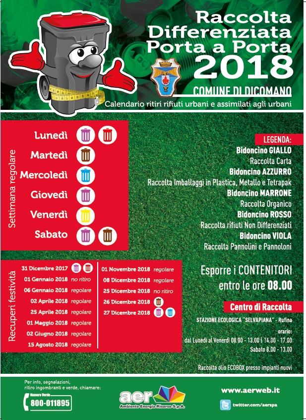 Dicomano. Ecco giorni e recuperi del Porta a Porta