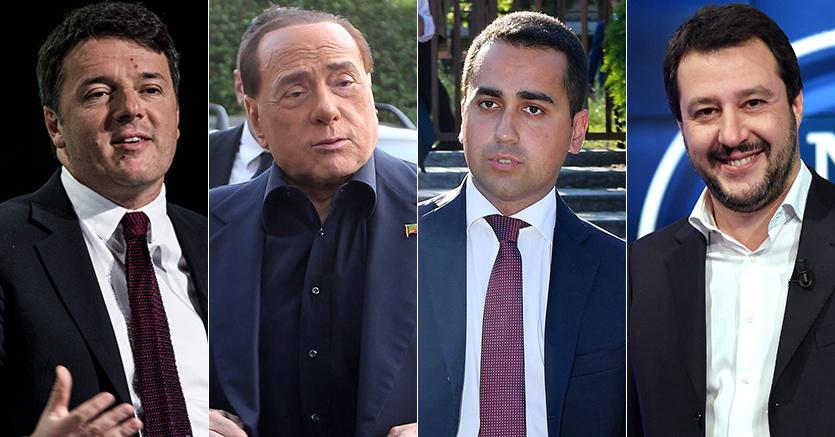 renzi-berlusconi-dimaio-salvini