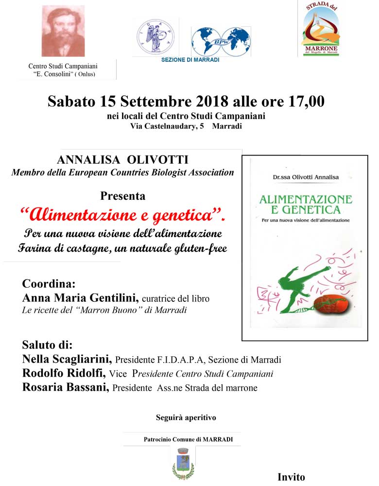 Alimentazione e genetica. Se ne parla con Annalisa Olivotti a Marradi