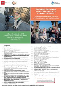 Cani d’assistenza: lo scenario italiano - Workshop sabato 29 settembre 2018 a Scandicci