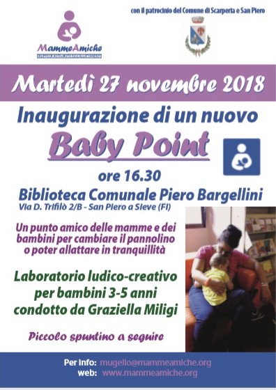 Mamme Amiche del Mugello. Baby Point anche a San Piero