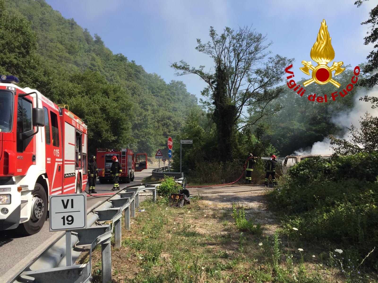 Vaglia. Furgone in fiamme. Ecco come è andata
