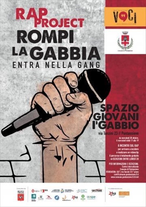 Locandina del Progetto "Rap Progect: Rompi la Gabbia" - Pontassieve