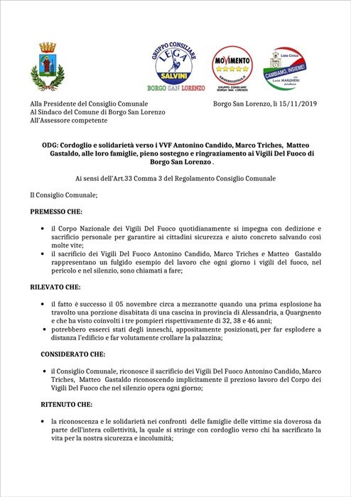 I documenti presentati