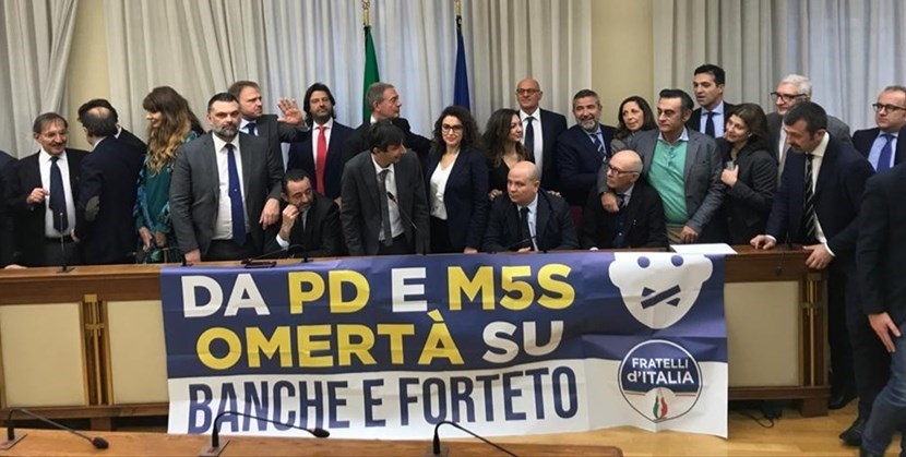 Occupazione della sede della commissione parlamentare sul Forteto