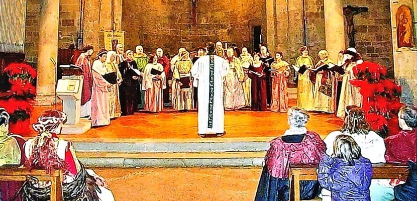 Il concerto finale del Capriccio Armonico all’interno della Pieve di San Lorenzo.