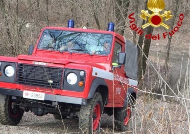 Pompieri in azione. Foto di repertorio