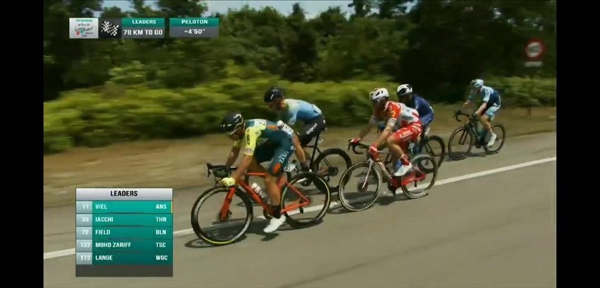 Ciclista di Rufina Alessandro Iacchi in gara in Malesia